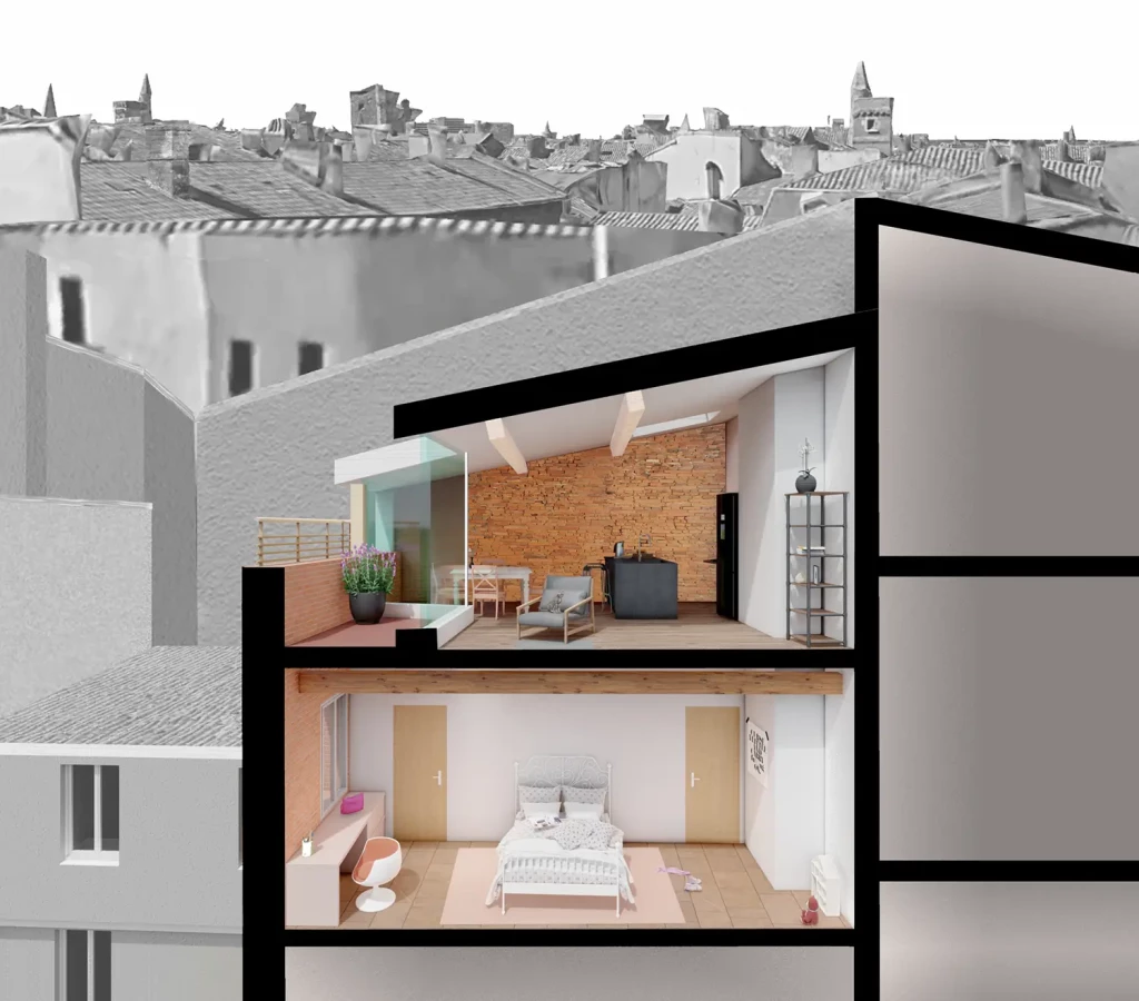 Appartement C par l'Atelier Kodama, architectes à Toulouse